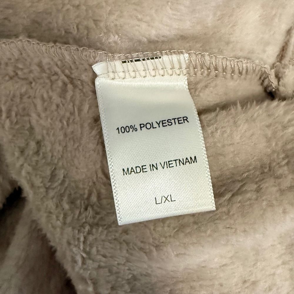 Ulta Lounge Plush Waffle Knit Robe Bathrobe Beige Cozy Loungewear Large XL - Picture 10 of 10